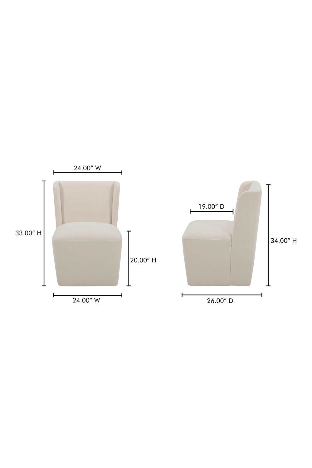 Modern European furniture - Upholstered Rolling Dining Chair - www.oroa.com