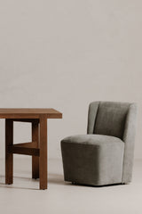 Modern European furniture - Upholstered Rolling Dining Chair - www.oroa.com