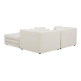 Modern European furniture - White Modular Chair With Ottoman - www.oroa.com