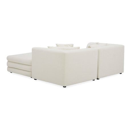 Modern European furniture - White Modular Chair With Ottoman - www.oroa.com