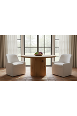 Modern European furniture - Upholstered Rolling Dining Chair - www.oroa.com