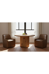 Modern European furniture - Upholstered Rolling Dining Chair - www.oroa.com