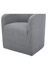 Modern European furniture - Upholstered Rolling Dining Chair - www.oroa.com