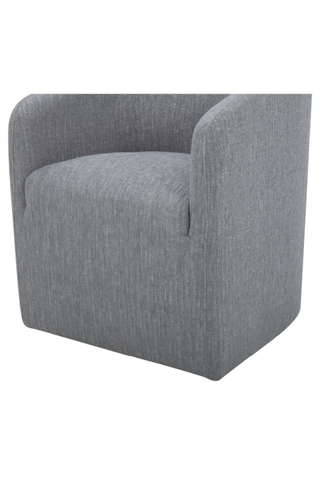 Modern European furniture - Upholstered Rolling Dining Chair - www.oroa.com