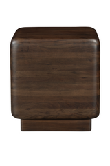 Modern European furniture - Brown Acacia Cube Side Table - www.oroa.com