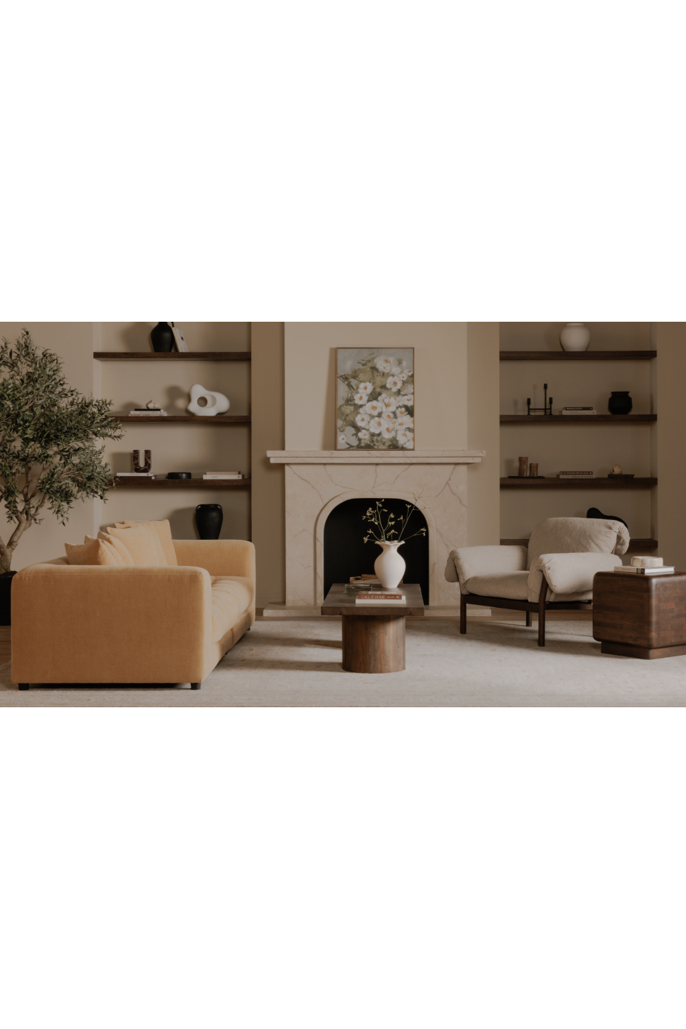 Modern European furniture - Brown Acacia Cube Side Table - www.oroa.com