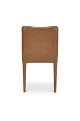 Modern European furniture - Brown Leather Dining Chair Set (2) - www.oroa.com