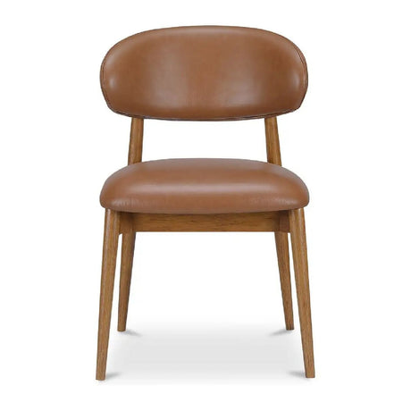 Modern European furniture - Brown Leather Dining Chair - www.oroa.com