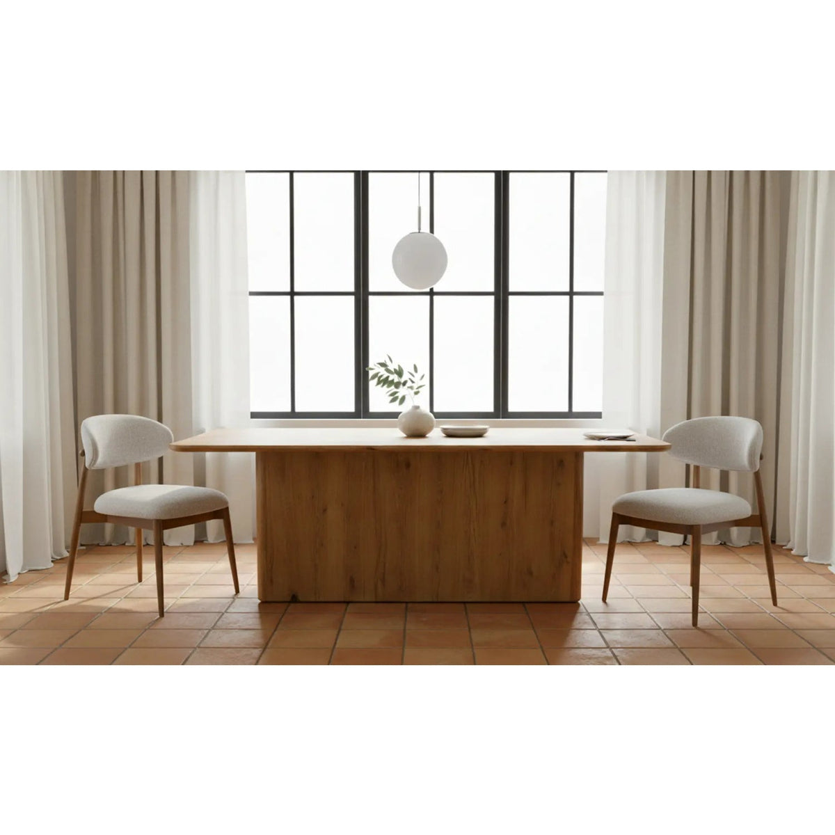 Modern European furniture - White Padded Dining Chair - www.oroa.com