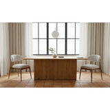Modern European furniture - White Padded Dining Chair - www.oroa.com
