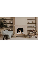 Modern European furniture - Beige Shearling Accent Chair - www.oroa.com