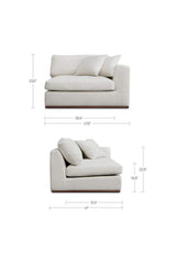 Modern European furniture - Right-Armed Corner Chair - www.oroa.com