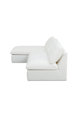 Modern European furniture - 2-Piece White Outdoor Modular Sofa - www.oroa.com