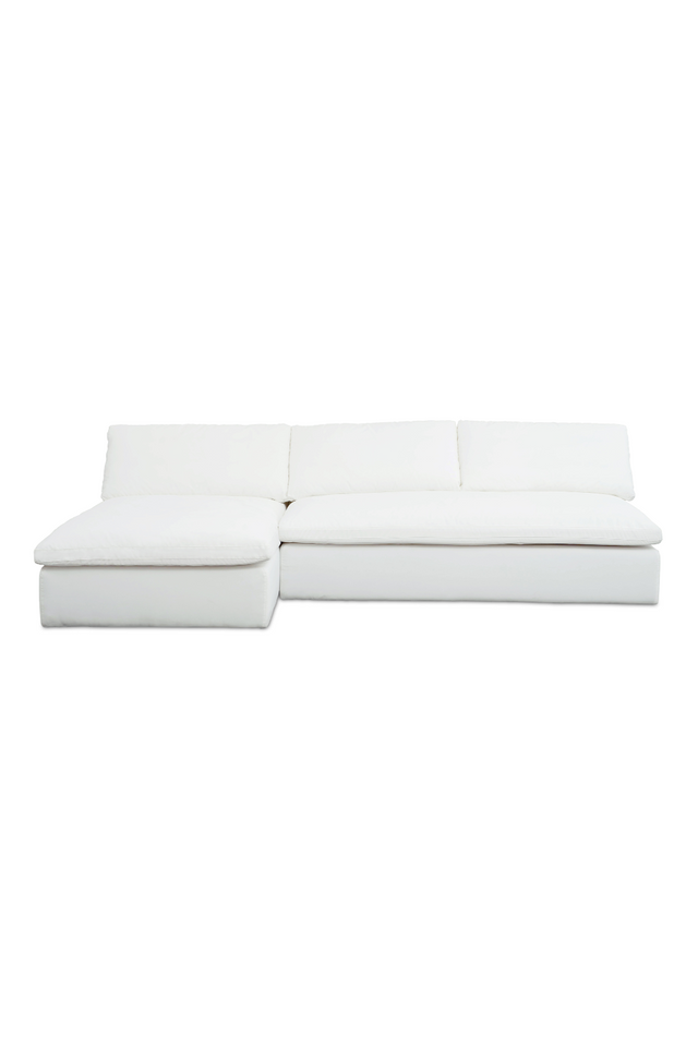 Modern European furniture - 2-Piece White Outdoor Modular Sofa - www.oroa.com