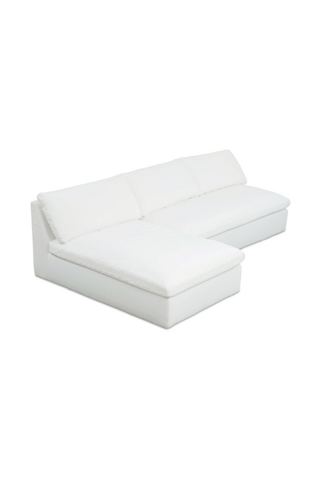 Modern European furniture - 2-Piece White Outdoor Modular Sofa - www.oroa.com