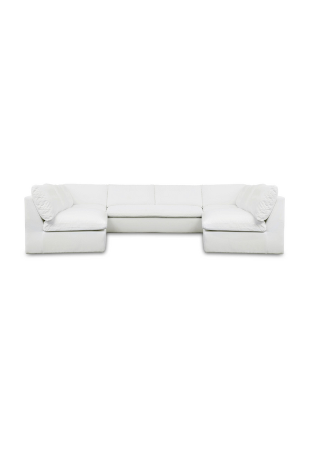 Modern European furniture - 5-Piece White Outdoor Modular Sofa - www.oroa.com
