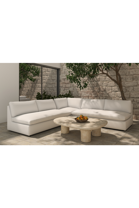 Modern European furniture - 5-Piece White Outdoor Modular Sofa - www.oroa.com