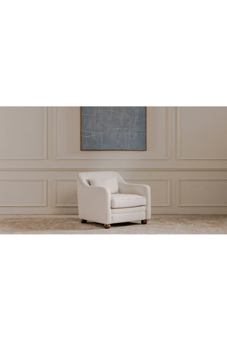 Modern European furniture - Cushioned Fabric Accent Chair - www.oroa.com