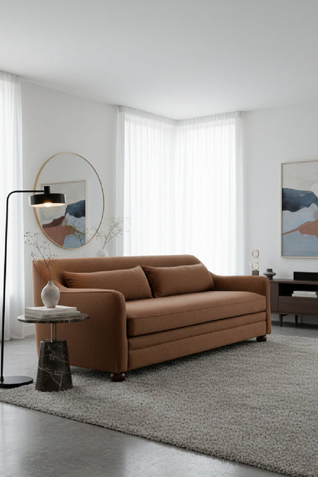 Modern European furniture - Cushioned Fabric Sofa - www.oroa.com