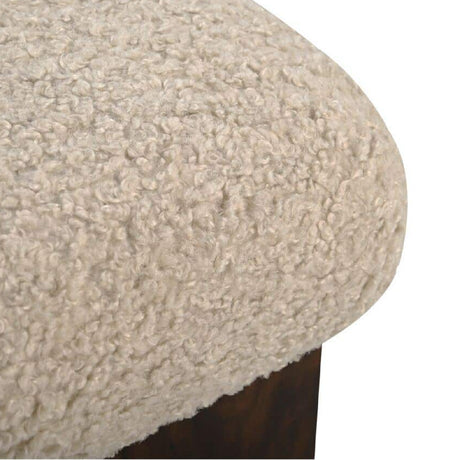 Mango Wood Base Ottoman | Novi Living Serge
