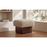 Mango Wood Base Ottoman | Novi Living Serge