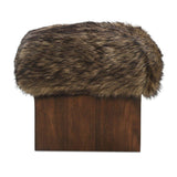 Mango Wood Base Ottoman | Novi Living Serge