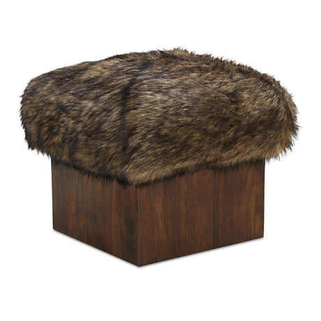 Mango Wood Base Ottoman | Novi Living Serge