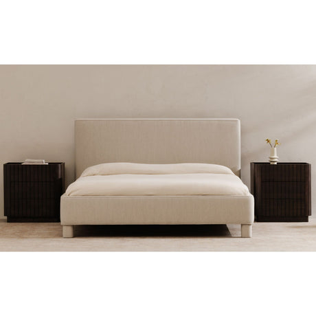 Modern European furniture - Gray Minimalist Bed - www.oroa.com