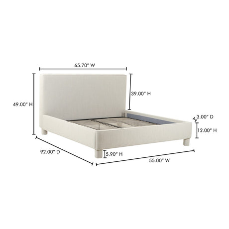Modern European furniture - Gray Minimalist Bed - www.oroa.com
