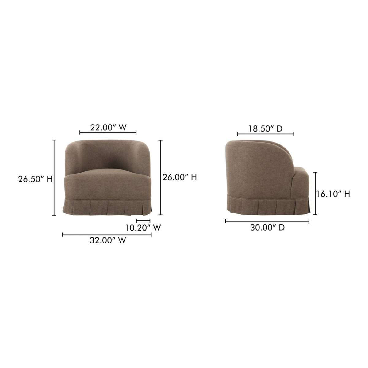 Modern European furniture - Pleated Swivel Chair - www.oroa.com
