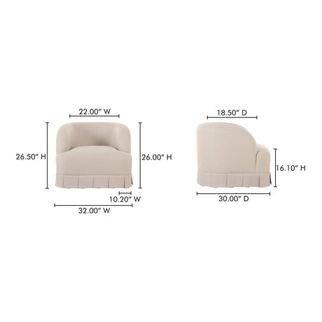 Modern European furniture - Pleated Swivel Chair - www.oroa.com