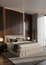 Modern European furniture - Box Pleated Bed - www.oroa.com