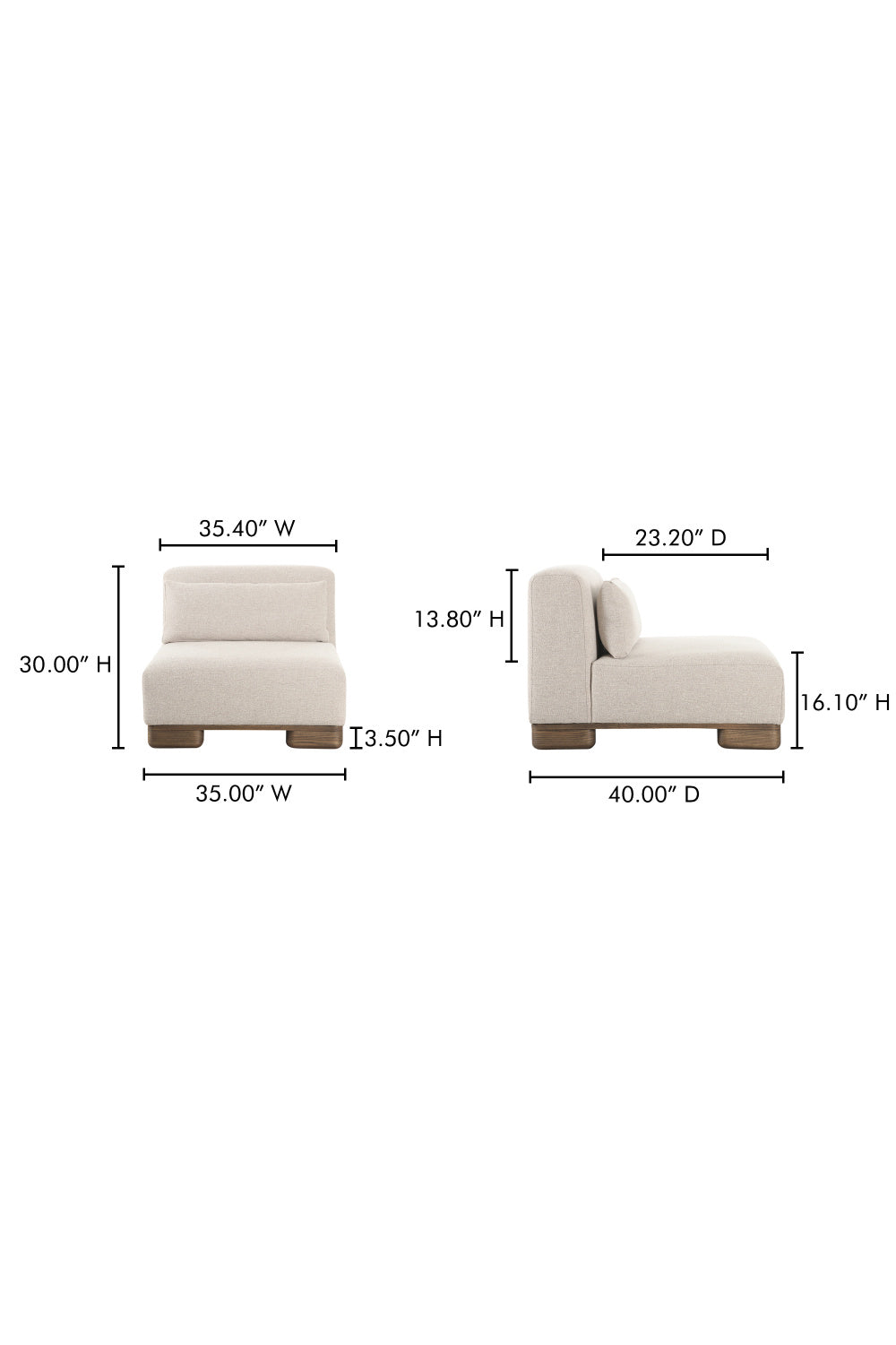 Modern European furniture - Cream Fabric Slipper Chair - www.oroa.com