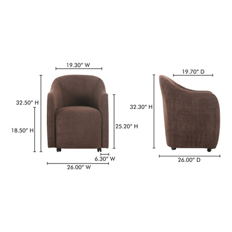 Modern European furniture - Barrel-Inspired Rolling Dining Chair - www.oroa.com