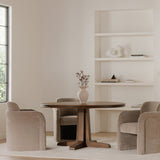 Modern European furniture - Curved Frame Rolling Dining Chair - www.oroa.com