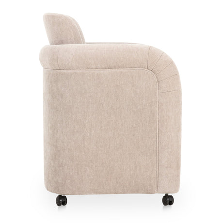 Modern European furniture - Curved Frame Rolling Dining Chair - www.oroa.com