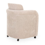 Modern European furniture - Curved Frame Rolling Dining Chair - www.oroa.com