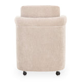 Modern European furniture - Curved Frame Rolling Dining Chair - www.oroa.com