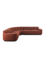 Modern European furniture - Square-Tufted L-Shaped Sectional Sofa - www.oroa.com