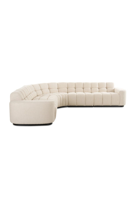 Modern European furniture - Square-Tufted L-Shaped Sectional Sofa - www.oroa.com