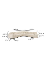 Modern European furniture - Square-Tufted L-Shaped Sectional Sofa - www.oroa.com