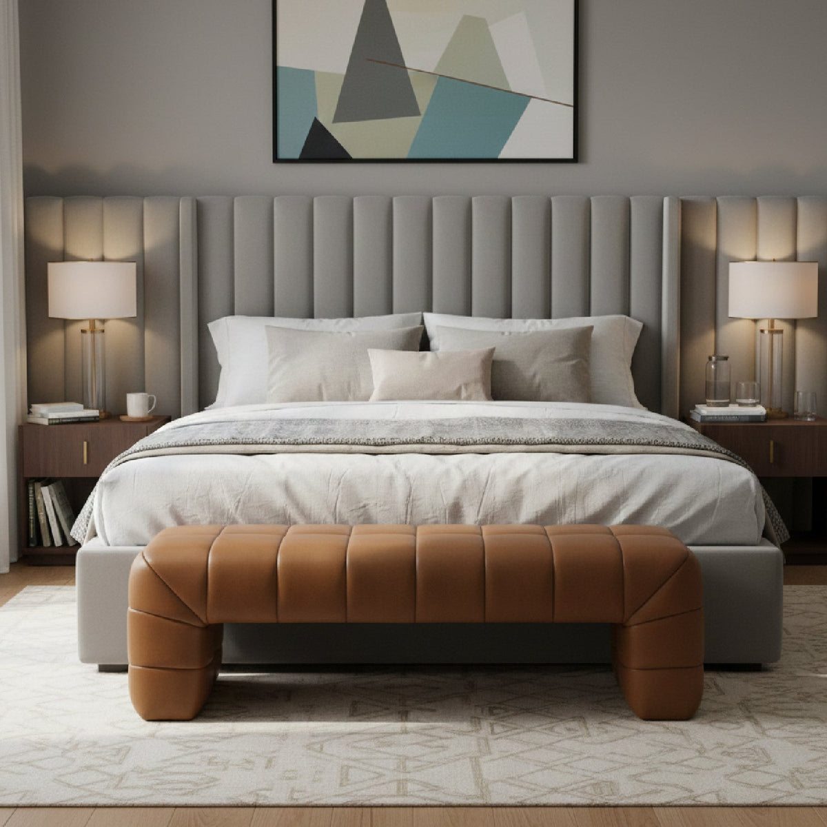 Channel Upholstered Bench | Novi Living Verity - www.oroa.com