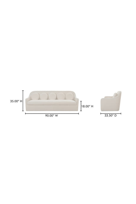 Modern European furniture - Curved Back Upholstered Sofa - www.oroa.com