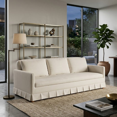 Pleated Skirt Fabric Sofa | Novi Living Pellicano