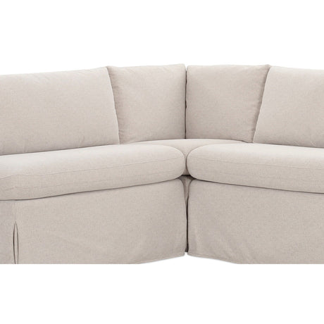 Modern European furniture - Beige L-Shaped Dining Banquette Slipcover S - www.oroa.com