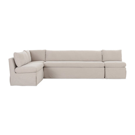Modern European furniture - Beige L-Shaped Dining Banquette Slipcover M - www.oroa.com