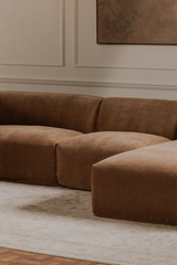 Modern European furniture - Brown Modular Sofa - www.oroa.com