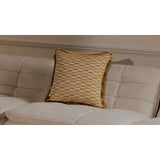 Modern European furniture - Geometric Print Fringed Cushion - www.oroa.com