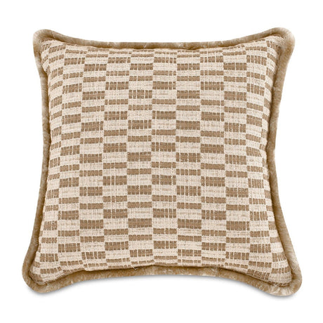 Modern European furniture - Geometric Print Fringed Cushion - www.oroa.com