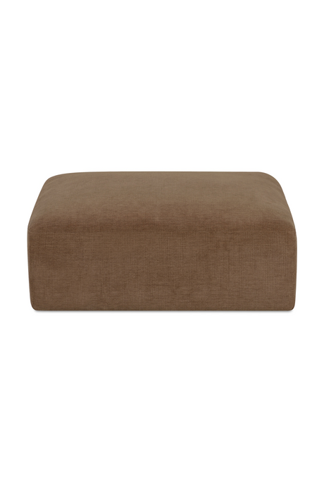 Modern European furniture - Chenille Square Ottoman - www.oroa.com